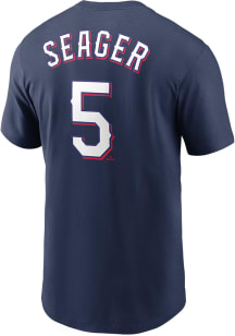 Corey Seager Texas Rangers Navy Blue Name And Number Short Sleeve Player T Shirt
