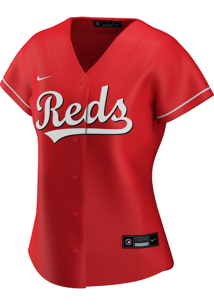 Cincinnati Reds No9 Mike Moustakas Red Alternate Women's Stitched Jersey