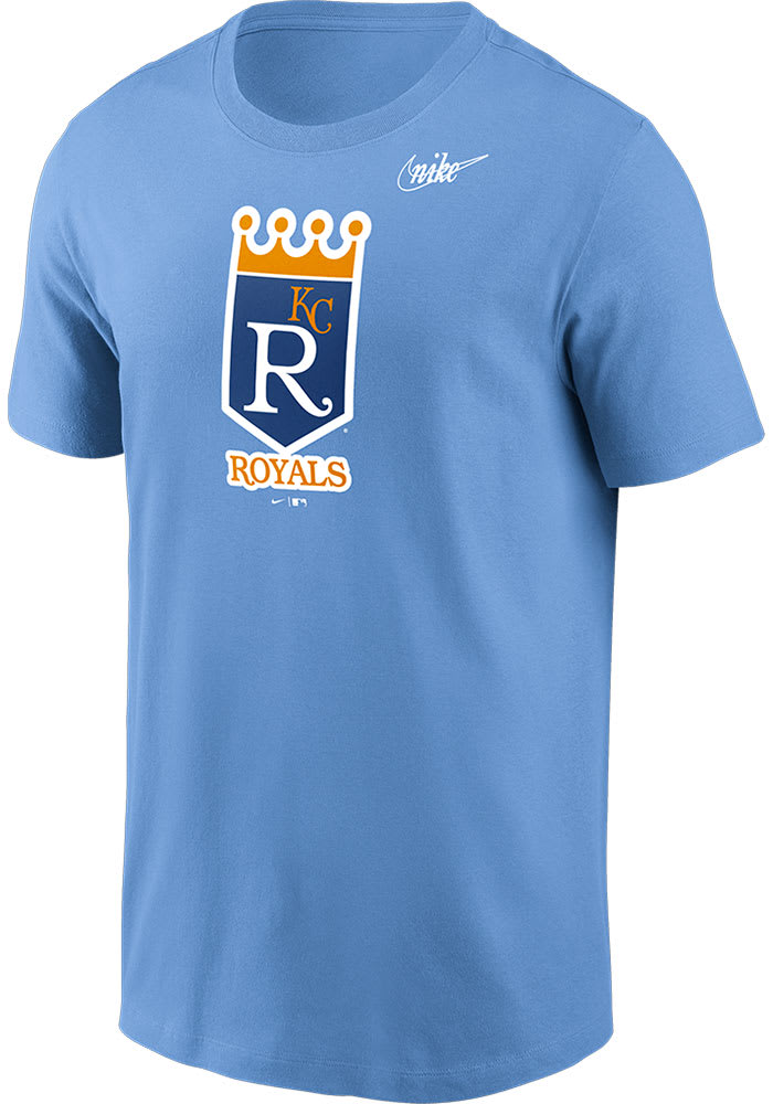 Nike Kansas City Royals Blue Coop Logo Short Sleeve T Shirt