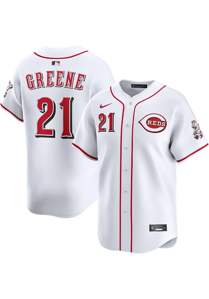 Hunter Greene Nike Cincinnati Reds Mens White Home Limited Baseball Jersey