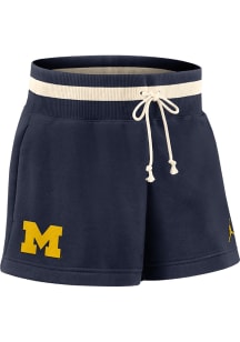 Womens Michigan Wolverines Blue Nike Phoenix Shorts
