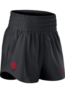 Womens Ohio State Buckeyes Black Nike High Rise Shorts