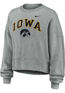 Nike Iowa Hawkeyes Womens Grey Phoenix Crew Sweatshirt