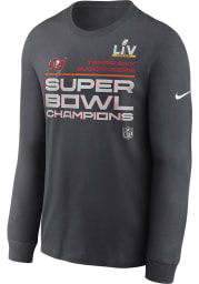 Nike Tampa Bay Buccaneers Grey Super Bowl LV Champions Locker Room Long Sleeve T Shirt