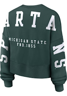 Nike Michigan State Spartans Womens Green Phoenix Crew Sweatshirt