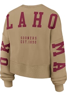 Nike Oklahoma Sooners Womens Tan Phoenix Crew Sweatshirt