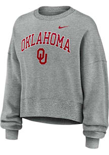 Nike Oklahoma Sooners Womens Grey Phoenix Crew Sweatshirt
