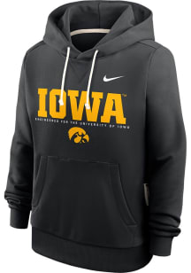 Womens Iowa Hawkeyes Black Nike Sideline Hooded Sweatshirt