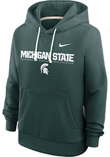 Nike Michigan State Spartans Womens Green Sideline Hooded Sweatshirt