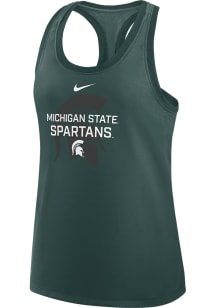 Womens Michigan State Spartans Green Nike Racerback Tank Top