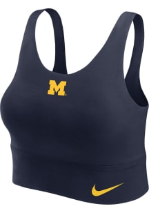 Womens Michigan Wolverines Blue Nike Longline Tank Top