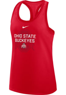 Womens Ohio State Buckeyes Red Nike Racerback Tank Top