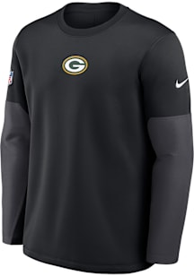 Nike Green Bay Packers Mens Black Sideline Long Sleeve Sweatshirt