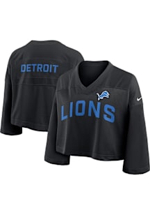 Detroit Lions Womens Nike Jersey Fashion Football Jersey - Black