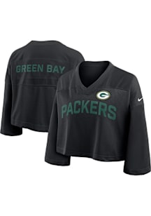 Green Bay Packers Womens Nike Jersey Fashion Football Jersey - Black