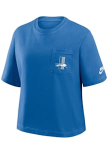 Nike Detroit Lions Womens Blue Rewind Short Sleeve T-Shirt