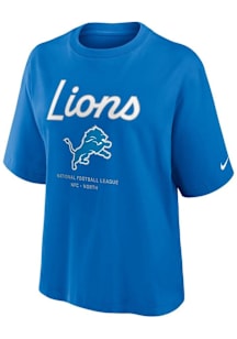 Nike Detroit Lions Womens Blue Essential Short Sleeve T-Shirt
