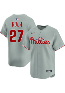 Aaron Nola Nike Philadelphia Phillies Mens Grey Road Limited Baseball Jersey