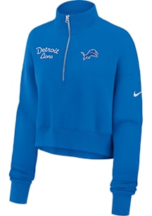 Nike Detroit Lions Womens Blue Phoenix Qtr Zip