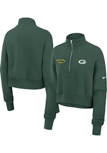 Nike Green Bay Packers Womens Green Phoenix Qtr Zip