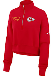 Nike Kansas City Chiefs Womens Red Phoenix Qtr Zip
