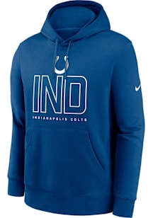 Nike Indianapolis Colts Mens Blue Club Long Sleeve Hoodie