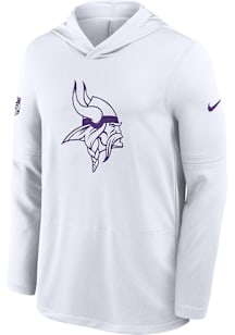 Nike Minnesota Vikings Mens White Sideline Long Sleeve Lightweight Hoodie