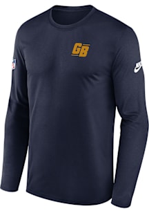 Nike Green Bay Packers Navy Blue Sideline Long Sleeve T-Shirt