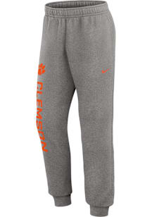Nike Clemson Tigers Mens Grey Club Fleece Jogger Sweatpants