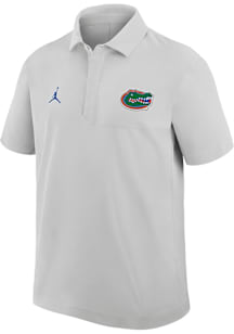 Nike Florida Gators Mens Grey DriFIT Jordan Short Sleeve Polo