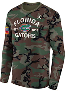 Nike Florida Gators Olive Jordan Legend Logo Long Sleeve T Shirt