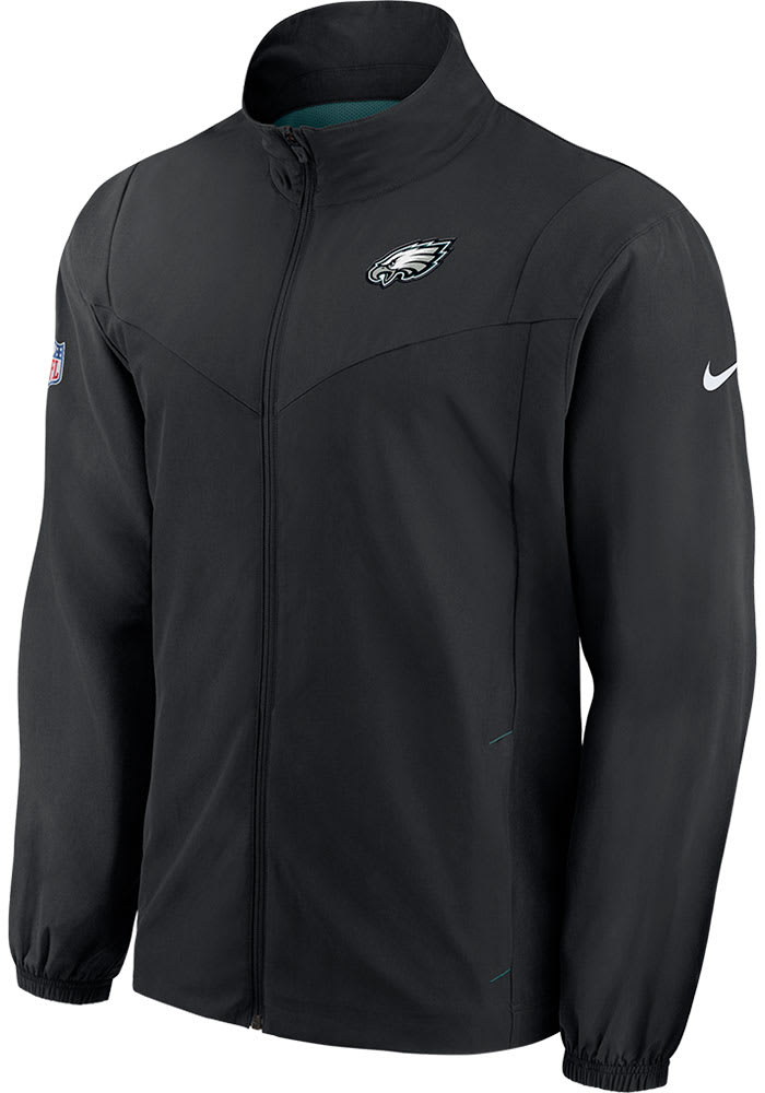 Nike Philadelphia Eagles Mens Black Woven FZ Medium Weight Jacket