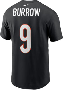 Joe Burrow Cincinnati Bengals Black Name And Number Short Sleeve Player T Shirt