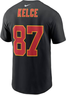 Travis Kelce Kansas City Chiefs Black Name And Number Short Sleeve Player T Shirt