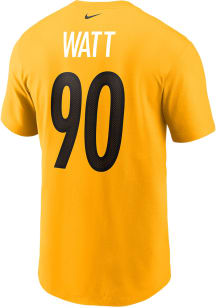 TJ Watt Pittsburgh Steelers White Name And Number Short Sleeve Player T Shirt