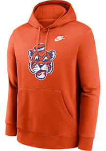 Nike Clemson Tigers Mens Orange Club Fleece Legacy Logo Long Sleeve Hoodie