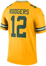 Aaron Rodgers Nike Green Bay Packers Gold Inverted Legend Football Jersey