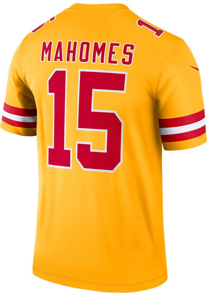 Patrick Mahomes Nike Kansas City Chiefs Gold Inverted Legend Football Jersey