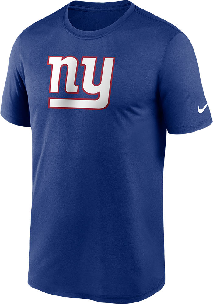 Nike New York Giants Blue Logo Legend Short Sleeve T Shirt