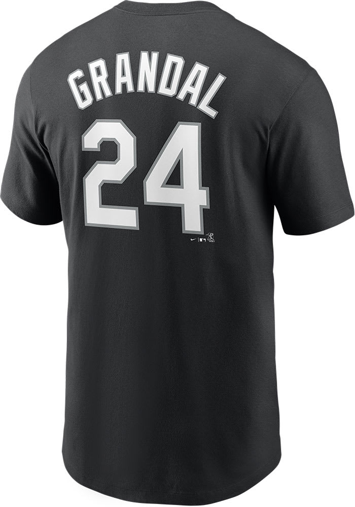 Yasmani Grandal Chicago White Sox Black Name And Number Short Sleeve Player T Shirt