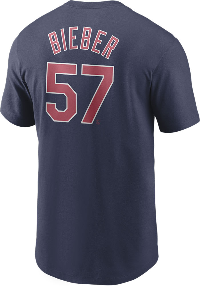 Shane Bieber Cleveland Indians Nike Name & Number Player T-Shirt - Navy