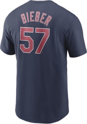Cleveland Indians Navy Blue Nike Name And Number Short Sleeve Player T Shirt