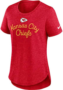 Nike Kansas City Chiefs Womens Red Triblend Short Sleeve T-Shirt