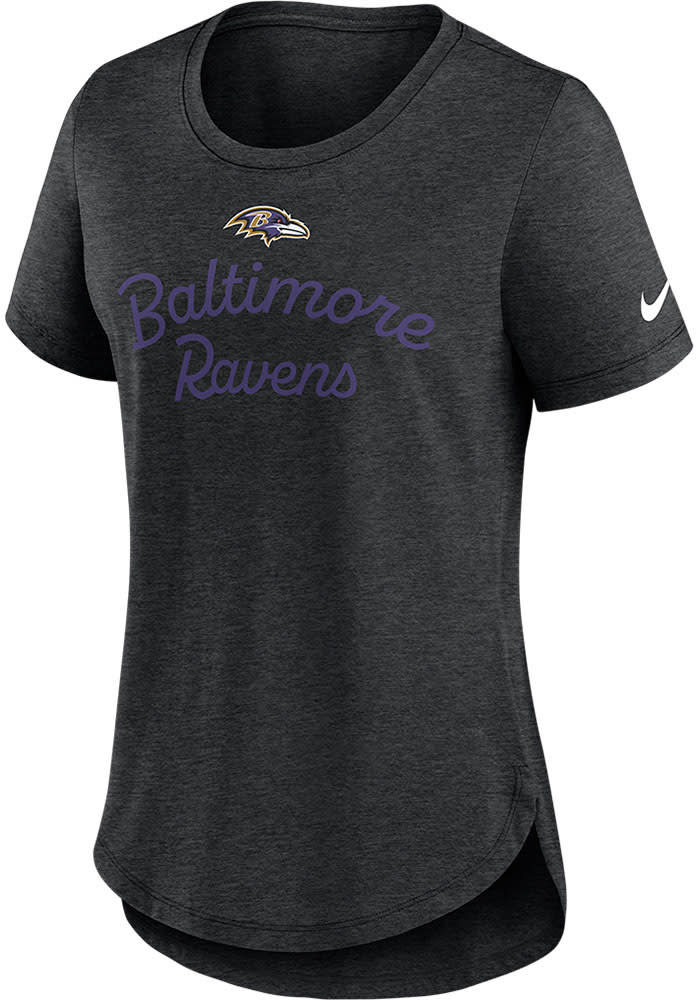 Nike Baltimore Ravens Womens BLACK Triblend T-Shirt - 173230815