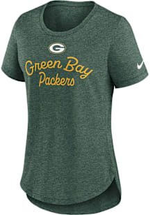 Nike Green Bay Packers Womens Green Triblend Short Sleeve T-Shirt