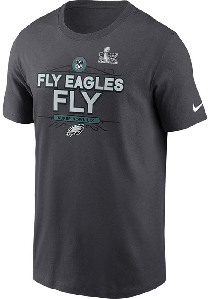 シャツ NFL EAGLES game shirts Nike Philadelphia Eagles ANTHRACITE 2024 Super Bowl Participant