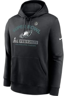 Nike Philadelphia Eagles Mens Black 2024 Super Bowl Participant Hood