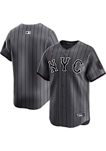 Nike New York Mets Mens Grey Blank City Connect Ltd Limited Baseball Jersey