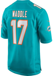 Jaylen Waddle Nike Miami Dolphins Teal Home Game Football Jersey
