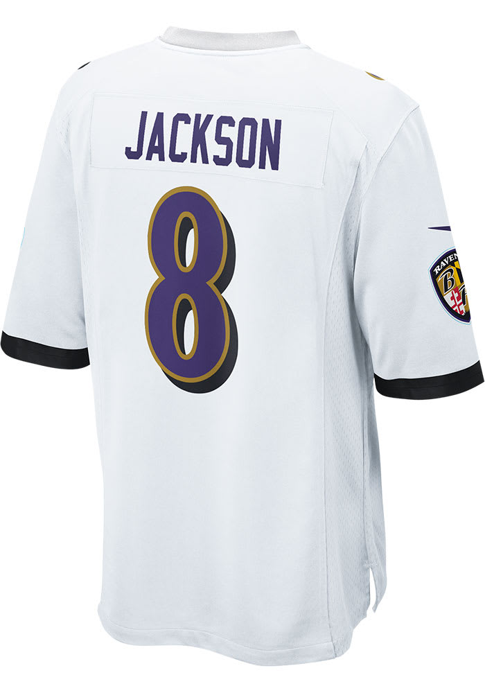 Lamar Jackson Baltimore Ravens Road Game Jersey - White